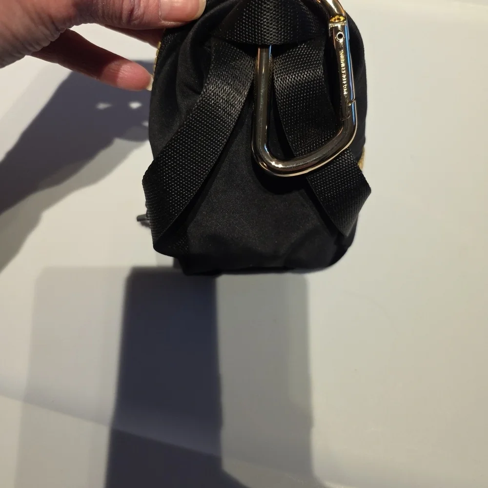 Lululemon Black Micro Backpack Key Holder with Gold Zipper